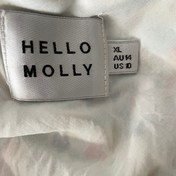 Hello Molly Smiley Moments Floral Maxi Dress Open Back Size 10 - Picture 13 of 14